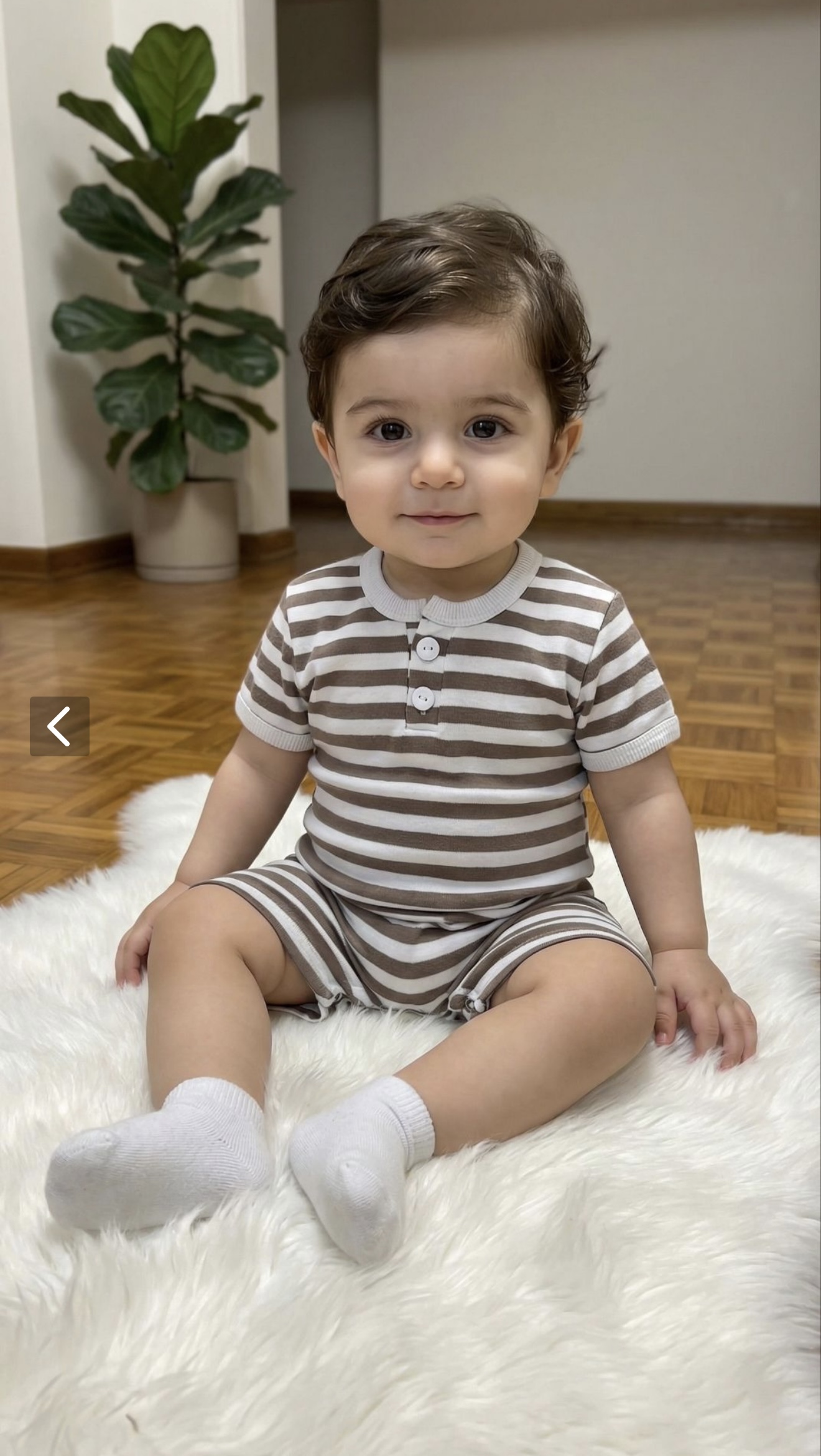 رامپر نخ پنبه رینگی نوزادی تا ۳ سال