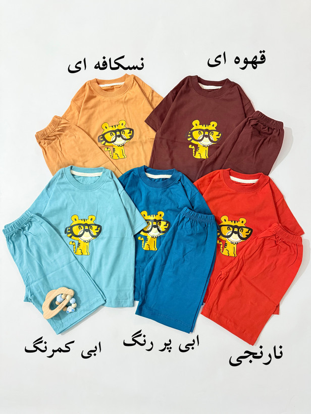 تیشرت شلوارک نخ پنبه پسرانه