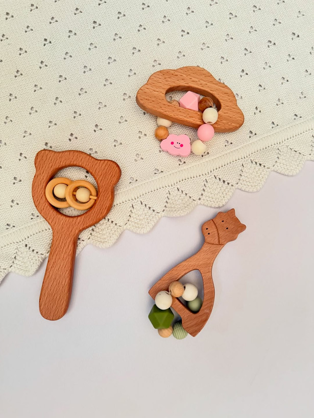 جغجغه چوبی تدی چوب راش